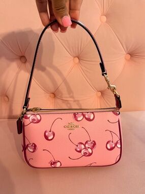 Coach Nolita 19 Cherry Print Pink Mini Bag